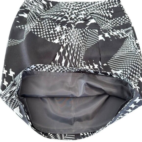 Worthington Black Multi Print Ruched Pleated Contour Waist‎ Mini Skirt - Picture 12 of 14